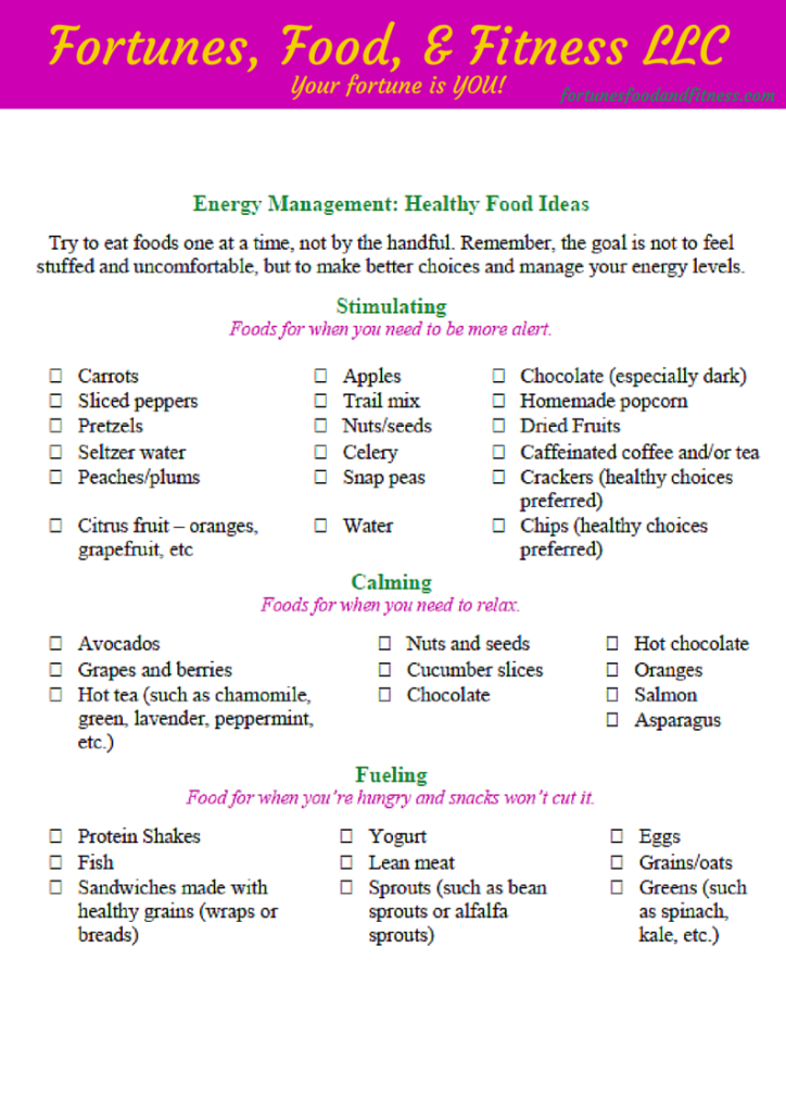 Energy Management- Healthy Food Ideas (1)